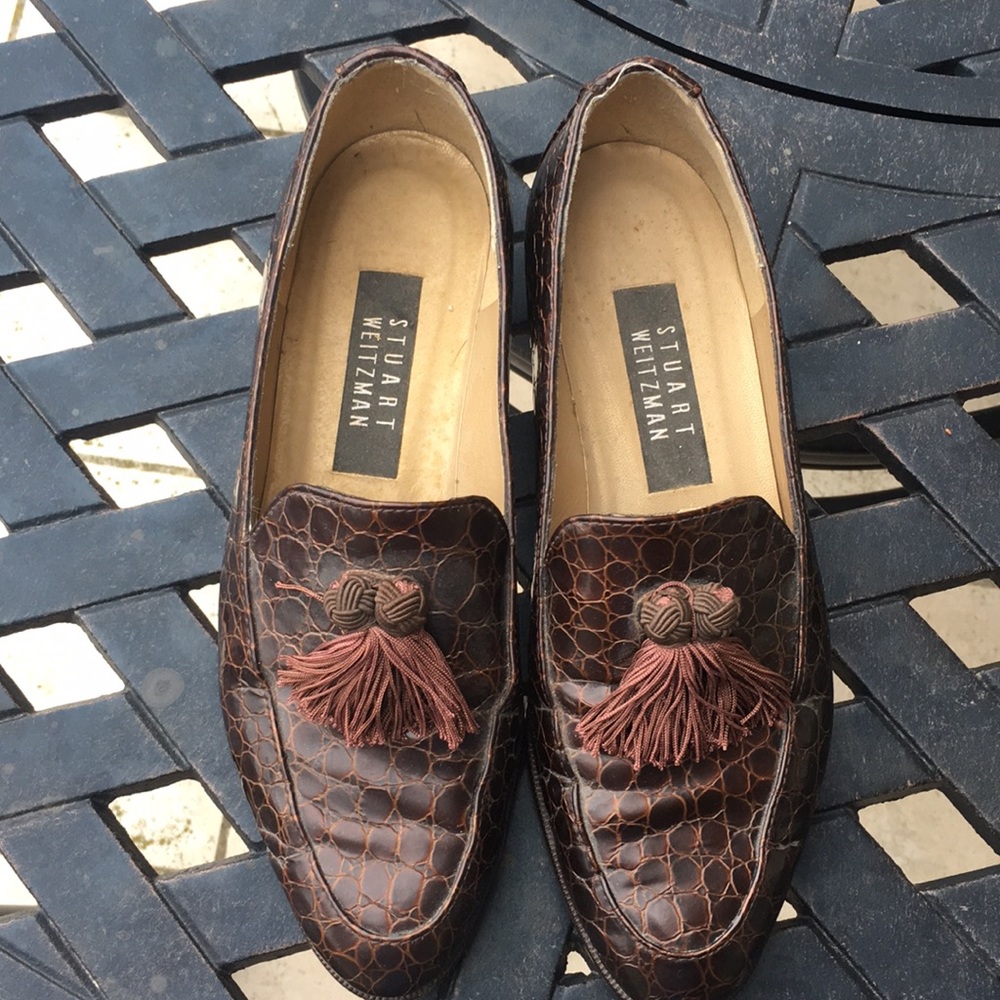 Stuart Weizmann Crocodile Skin Loafers